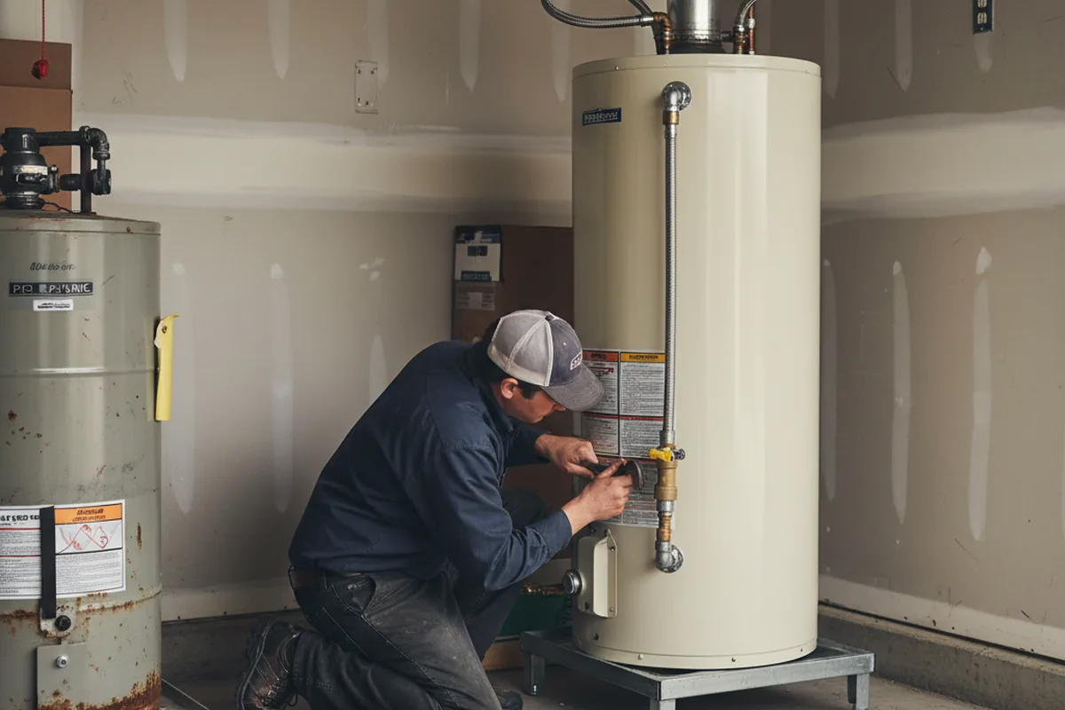 Water heater and shutoff valve replacement in Lumber Bridge